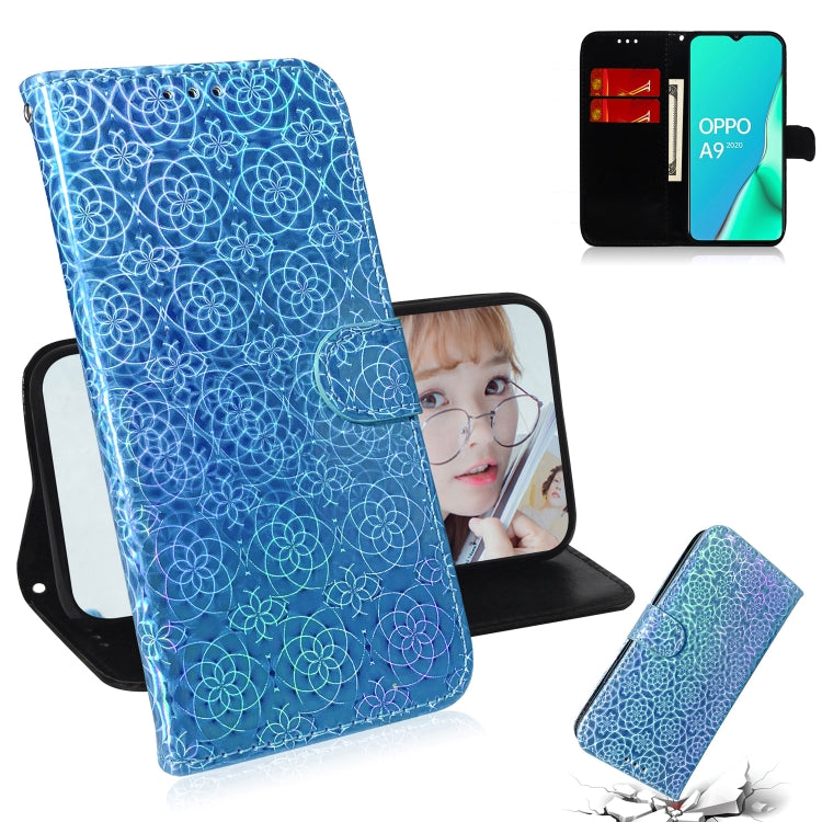 For OPPO A9 2020 / A5 2020 / A11 Solid Color Colorful Magnetic Buckle Horizontal Flip PU Leather Case with Holder & Card Slots & Wallet & Lanyard