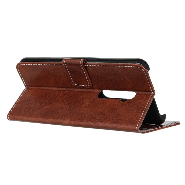 For OPPO Realme XT Retro Crazy Horse Texture Horizontal Flip Leather Case with Holder & Card Slots & Wallet & Photo Frame