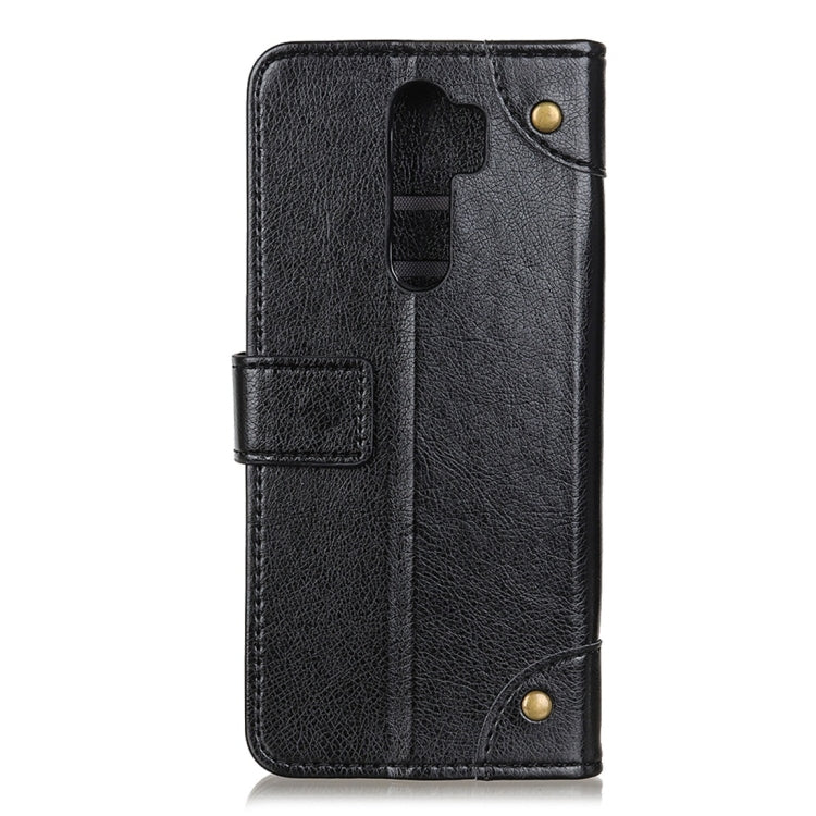 For Xiaomi Redmi Note 8 Pro Copper Buckle Nappa Texture Horizontal Flip Leather Case with Holder & Card Slots & Wallet