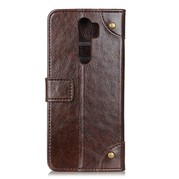 For Xiaomi Redmi Note 8 Pro Copper Buckle Nappa Texture Horizontal Flip Leather Case with Holder & Card Slots & Wallet