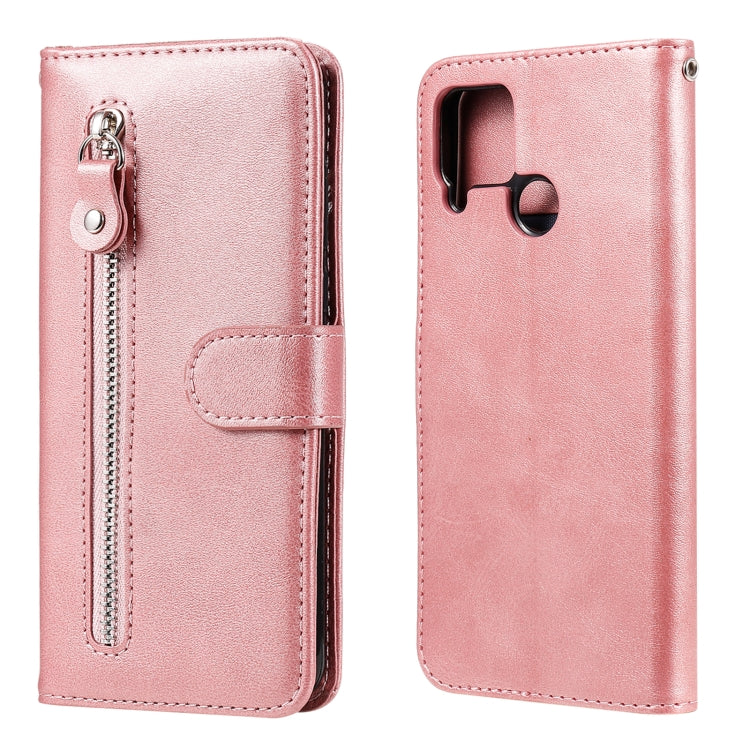For OPPO Realme C15 / C12 Fashion Calf Texture Zipper Horizontal Flip Leather Case with Holder & Card Slots & Wallet