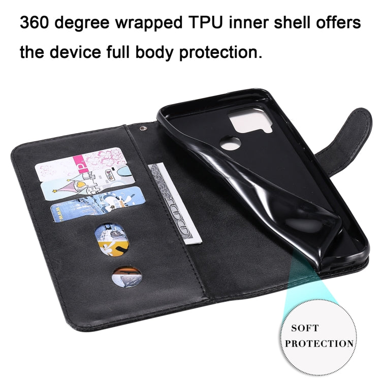 For OPPO Realme C15 / C12 Fashion Calf Texture Zipper Horizontal Flip Leather Case with Holder & Card Slots & Wallet
