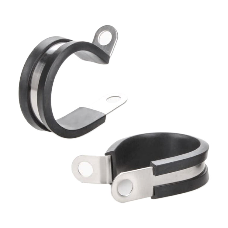 62 PCS Car Rubber Cushion Pipe Clamps 304 Stainless Steel Clamps