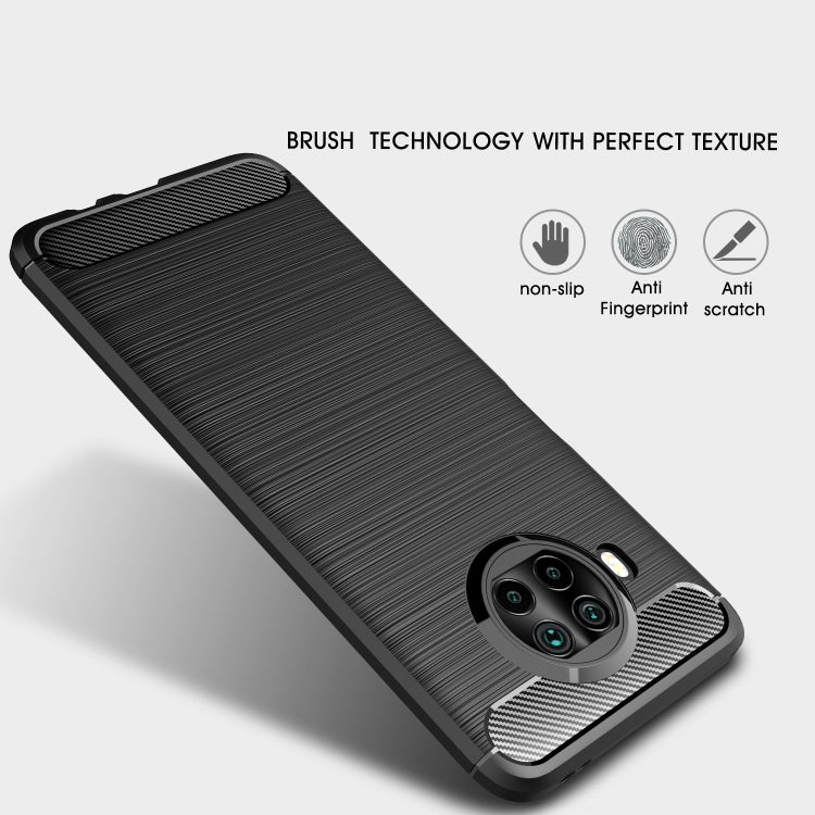For Xiaomi Mi 10T Lite 5G Brushed Texture Carbon Fiber TPU Case