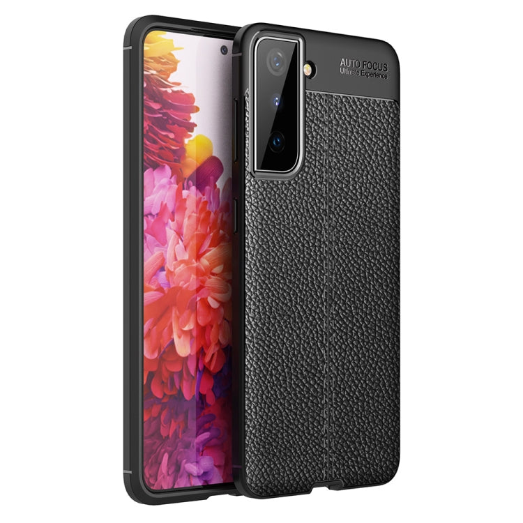 For Samsung Galaxy S21 5G Litchi Texture TPU Shockproof Case