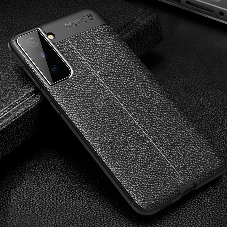 For Samsung Galaxy S21+ 5G Litchi Texture TPU Shockproof Case
