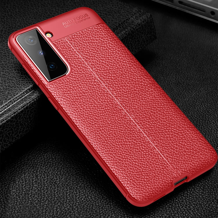 For Samsung Galaxy S21+ 5G Litchi Texture TPU Shockproof Case