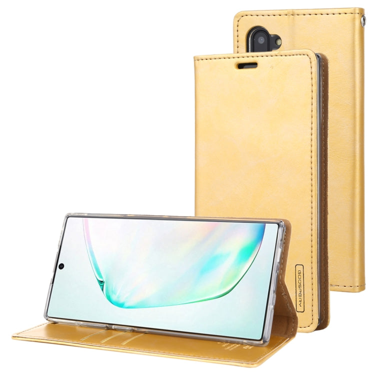 For Galaxy Note 10 MERCURY GOOSPERY BLUE MOON FLIP Series Crazy Horse Texture Horizontal Flip Leather Case with Holder & Card Slots & Wallet