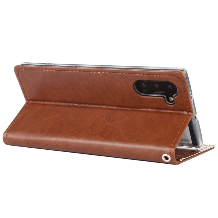 For Galaxy Note 10 MERCURY GOOSPERY BLUE MOON FLIP Series Crazy Horse Texture Horizontal Flip Leather Case with Holder & Card Slots & Wallet