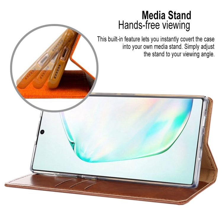 For Galaxy Note 10 MERCURY GOOSPERY BLUE MOON FLIP Series Crazy Horse Texture Horizontal Flip Leather Case with Holder & Card Slots & Wallet