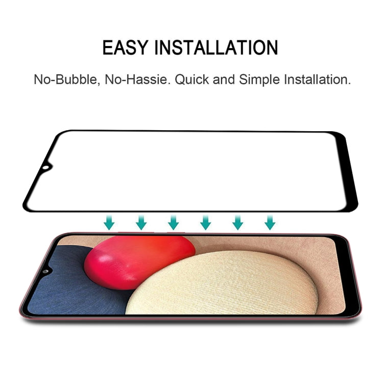 For Samsung Galaxy A02s 25 PCS Full Glue Full Screen Tempered Glass Film