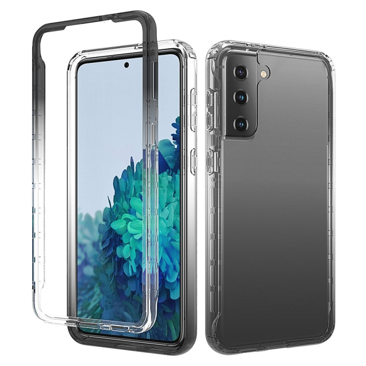 For Samsung Galaxy S21+ 5G Shockproof High Transparency Two-color Gradual Change PC+TPU Candy Colors Protective Case