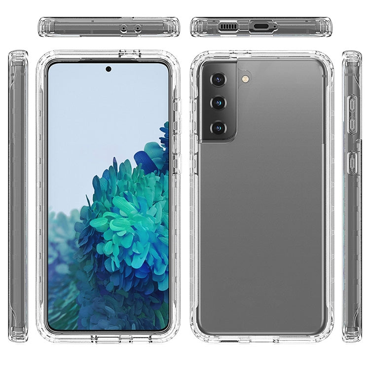 For Samsung Galaxy S21+ 5G Shockproof High Transparency Two-color Gradual Change PC+TPU Candy Colors Protective Case