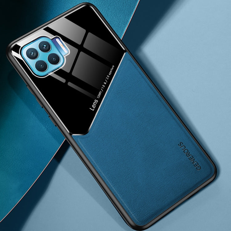 For OPPO F17 Pro / A93 / F17 / A73 (2020) All-inclusive Leather + Organic Glass Protective Case with Metal Iron Sheet