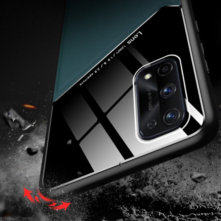 For OPPO Realme X7 Pro All-inclusive Leather + Organic Glass Protective Case with Metal Iron Sheet