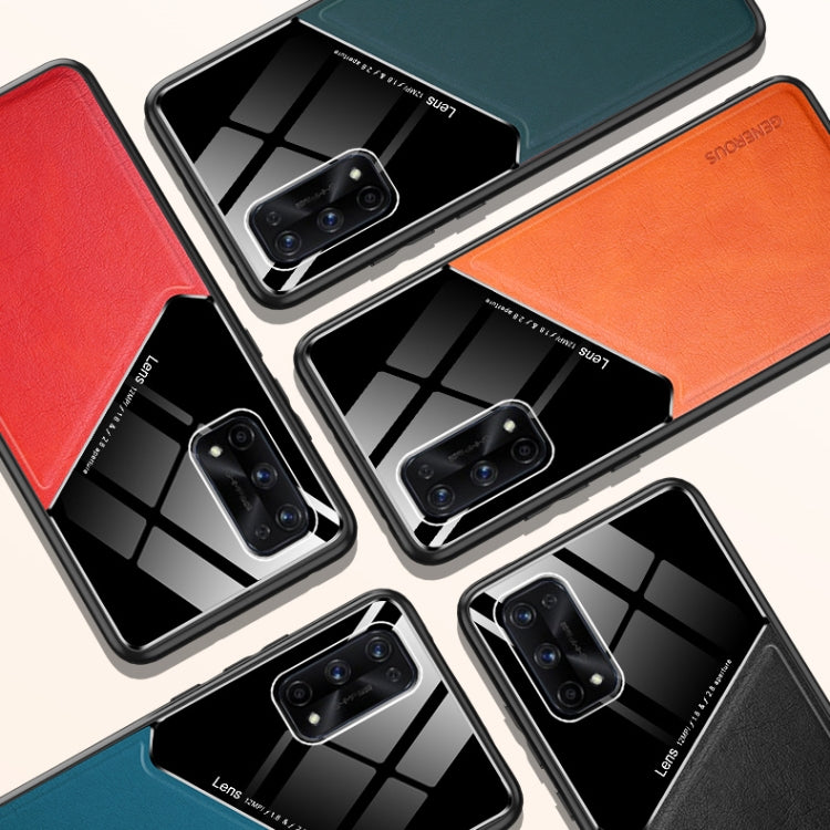 For OPPO Realme X7 Pro All-inclusive Leather + Organic Glass Protective Case with Metal Iron Sheet