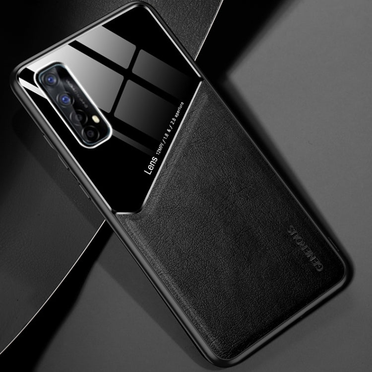 For OPPO Realme 7 All-inclusive Leather + Organic Glass Protective Case with Metal Iron Sheet