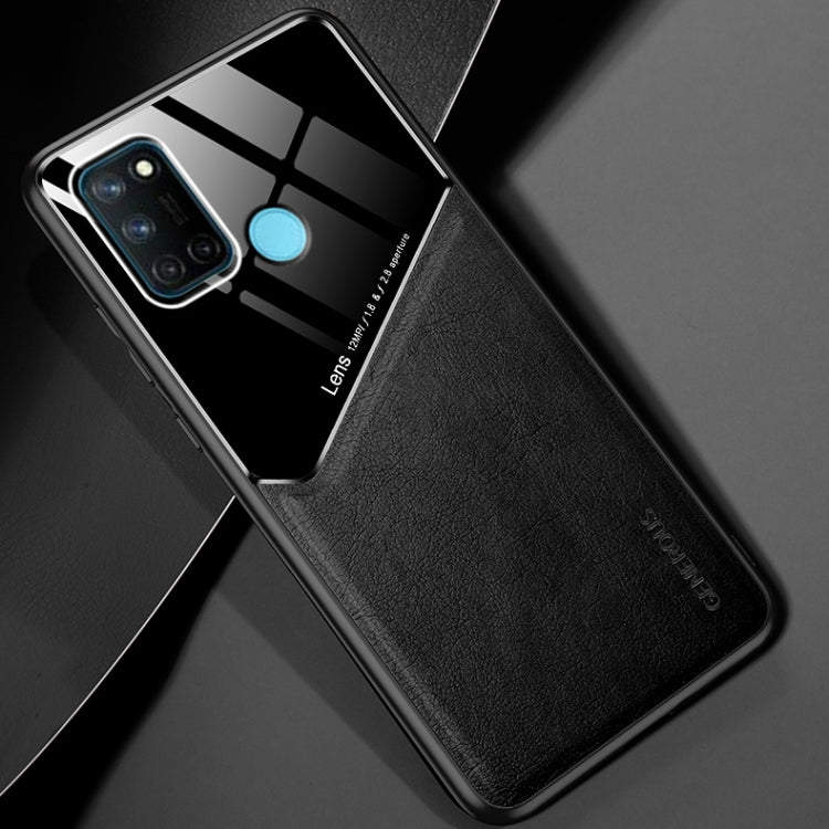 For OPPO Realme 7i / C17 All-inclusive Leather + Organic Glass Protective Case with Metal Iron Sheet