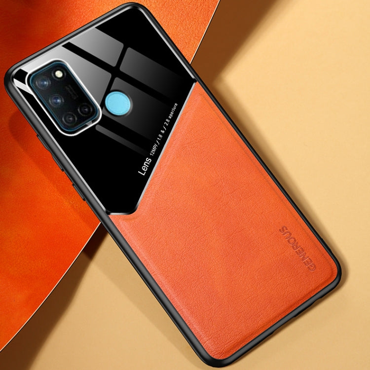 For OPPO Realme 7i / C17 All-inclusive Leather + Organic Glass Protective Case with Metal Iron Sheet