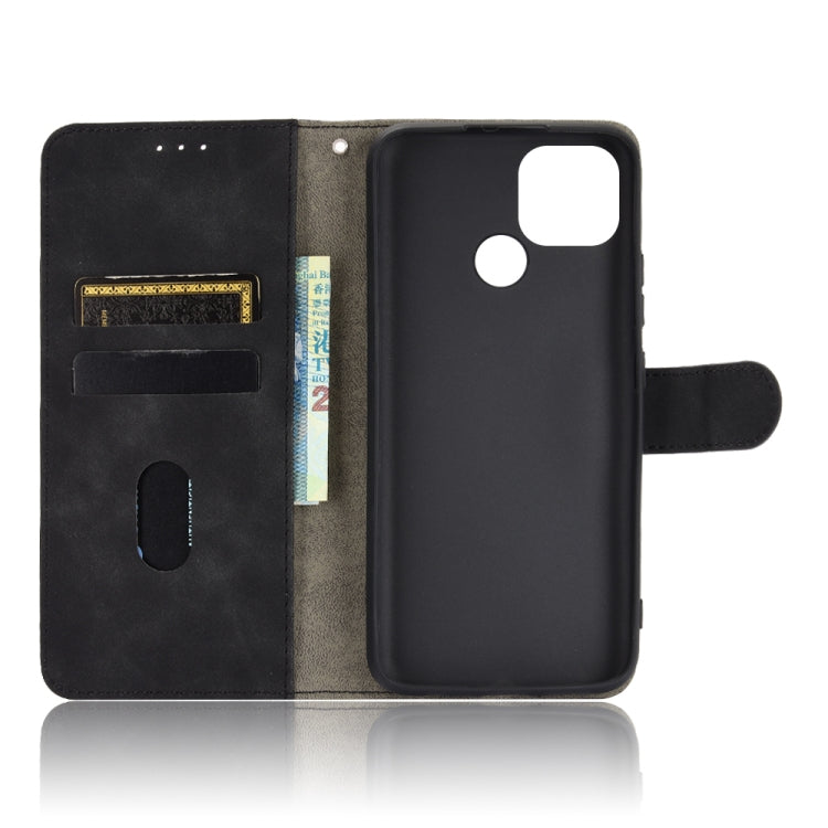 For OPPO A15 Solid Color Skin Feel Magnetic Buckle Horizontal Flip Calf Texture PU Leather Case with Holder & Card Slots & Wallet