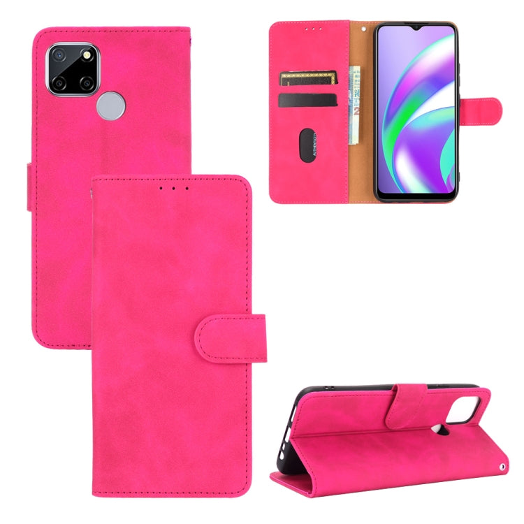 For OPPO A15 Solid Color Skin Feel Magnetic Buckle Horizontal Flip Calf Texture PU Leather Case with Holder & Card Slots & Wallet