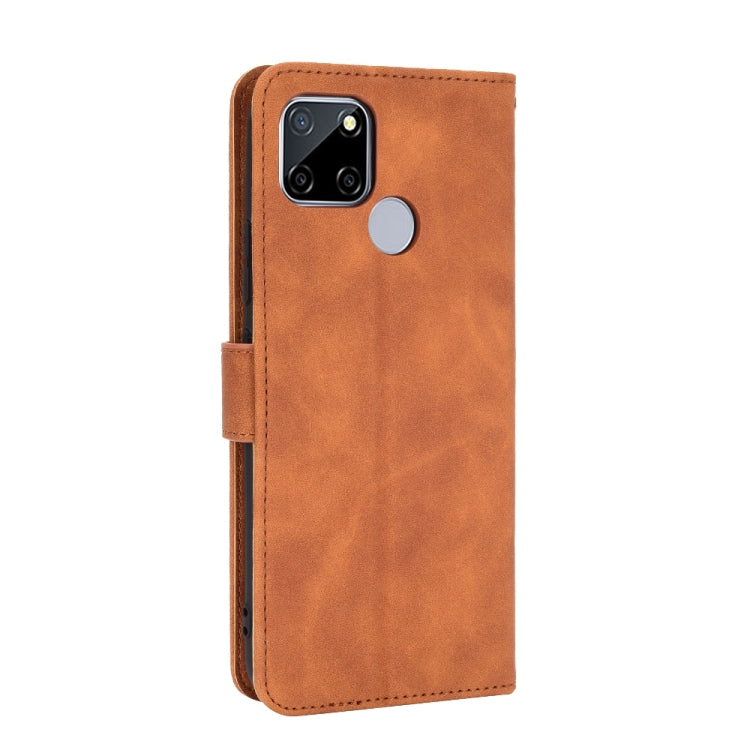 For OPPO A15 Solid Color Skin Feel Magnetic Buckle Horizontal Flip Calf Texture PU Leather Case with Holder & Card Slots & Wallet