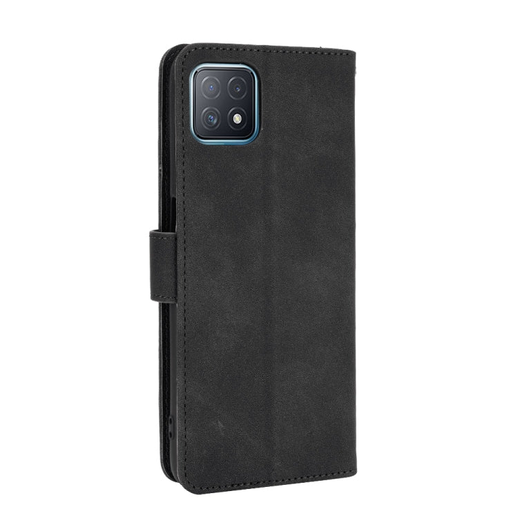 For OPPO A72 5G / A73 5G Solid Color Skin Feel Magnetic Buckle Horizontal Flip Calf Texture PU Leather Case with Holder & Card Slots & Wallet