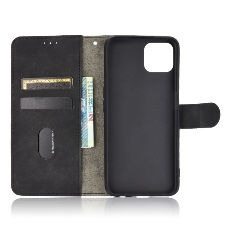 For OPPO A72 5G / A73 5G Solid Color Skin Feel Magnetic Buckle Horizontal Flip Calf Texture PU Leather Case with Holder & Card Slots & Wallet