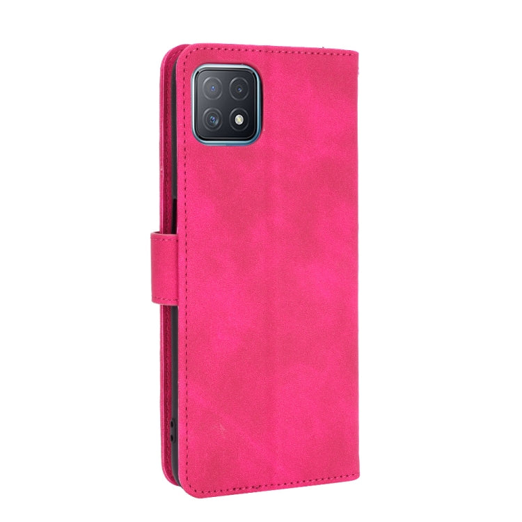 For OPPO A72 5G / A73 5G Solid Color Skin Feel Magnetic Buckle Horizontal Flip Calf Texture PU Leather Case with Holder & Card Slots & Wallet