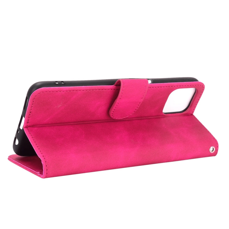 For OPPO A72 5G / A73 5G Solid Color Skin Feel Magnetic Buckle Horizontal Flip Calf Texture PU Leather Case with Holder & Card Slots & Wallet