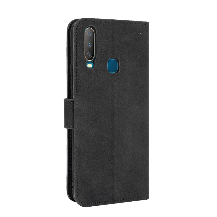 For vivo Y17 / Y15 / Y12 Solid Color Skin Feel Magnetic Buckle Horizontal Flip Calf Texture PU Leather Case with Holder & Card Slots & Wallet