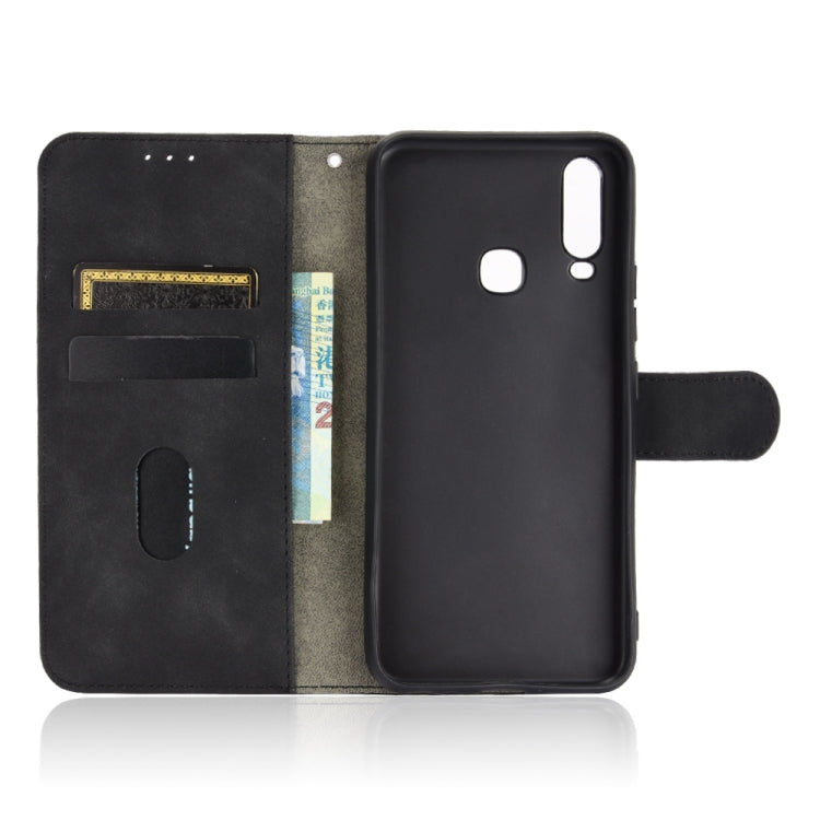 For vivo Y17 / Y15 / Y12 Solid Color Skin Feel Magnetic Buckle Horizontal Flip Calf Texture PU Leather Case with Holder & Card Slots & Wallet
