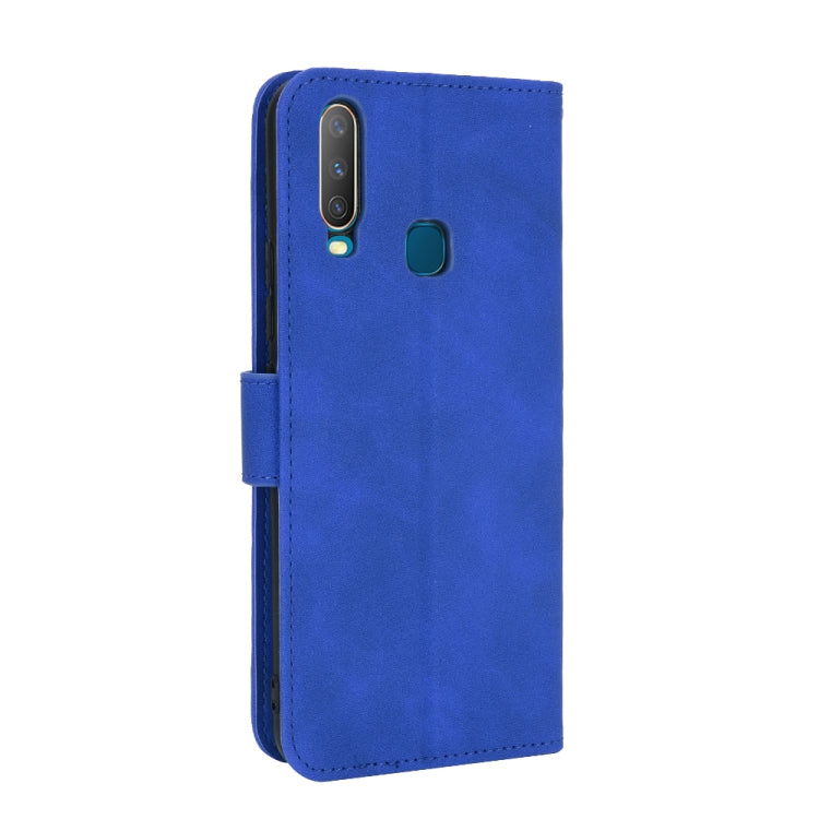 For vivo Y17 / Y15 / Y12 Solid Color Skin Feel Magnetic Buckle Horizontal Flip Calf Texture PU Leather Case with Holder & Card Slots & Wallet