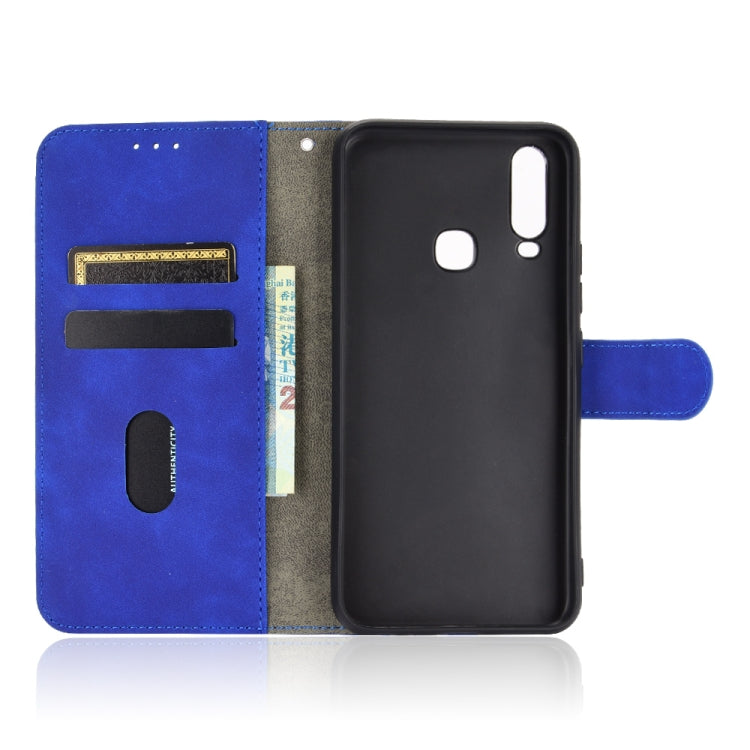For vivo Y17 / Y15 / Y12 Solid Color Skin Feel Magnetic Buckle Horizontal Flip Calf Texture PU Leather Case with Holder & Card Slots & Wallet
