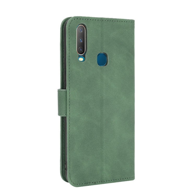 For vivo Y17 / Y15 / Y12 Solid Color Skin Feel Magnetic Buckle Horizontal Flip Calf Texture PU Leather Case with Holder & Card Slots & Wallet