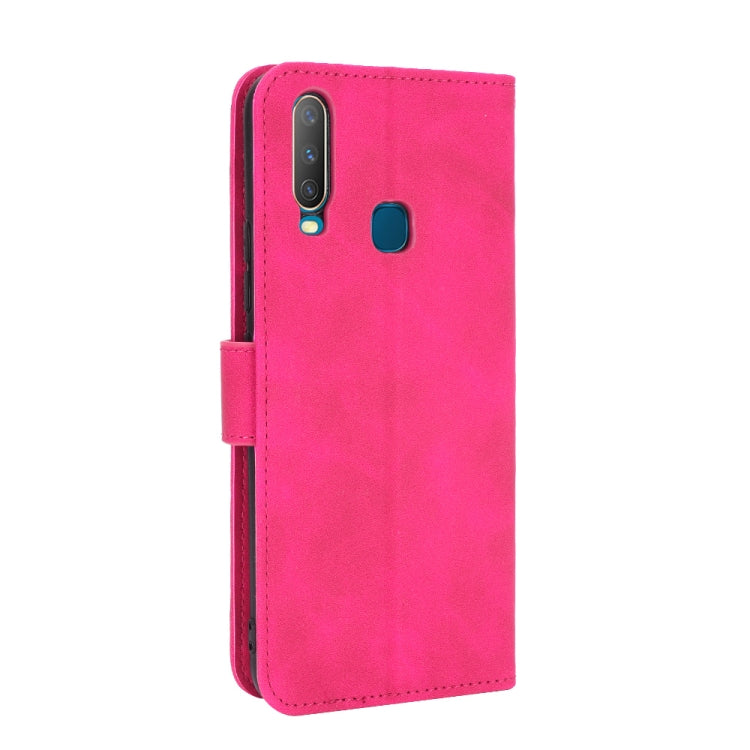 For vivo Y17 / Y15 / Y12 Solid Color Skin Feel Magnetic Buckle Horizontal Flip Calf Texture PU Leather Case with Holder & Card Slots & Wallet