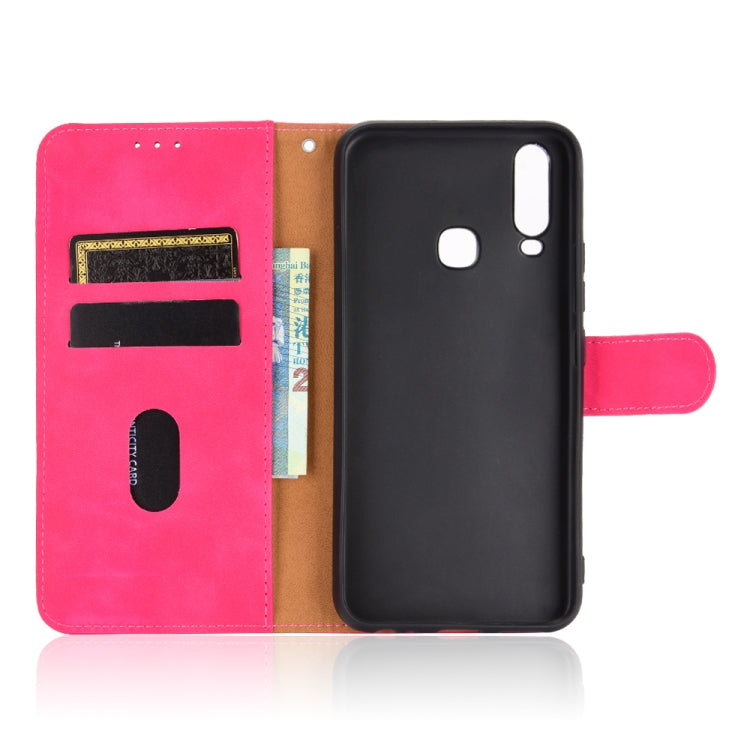 For vivo Y17 / Y15 / Y12 Solid Color Skin Feel Magnetic Buckle Horizontal Flip Calf Texture PU Leather Case with Holder & Card Slots & Wallet