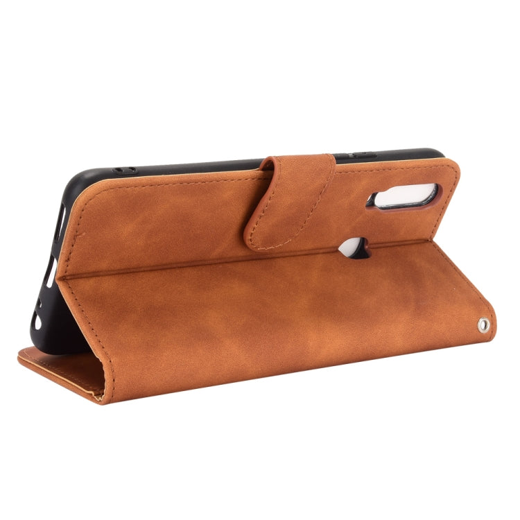 For vivo Y17 / Y15 / Y12 Solid Color Skin Feel Magnetic Buckle Horizontal Flip Calf Texture PU Leather Case with Holder & Card Slots & Wallet