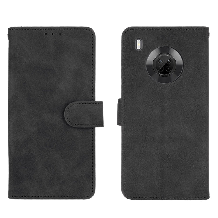 For Huawei Y9a Solid Color Skin Feel Magnetic Buckle Horizontal Flip Calf Texture PU Leather Case with Holder & Card Slots & Wallet