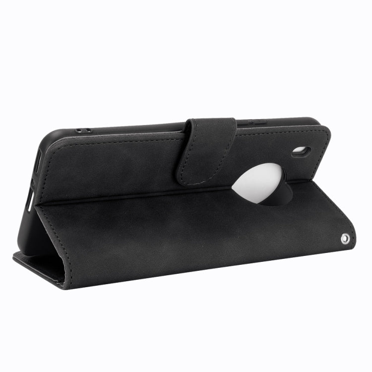 For Huawei Y9a Solid Color Skin Feel Magnetic Buckle Horizontal Flip Calf Texture PU Leather Case with Holder & Card Slots & Wallet