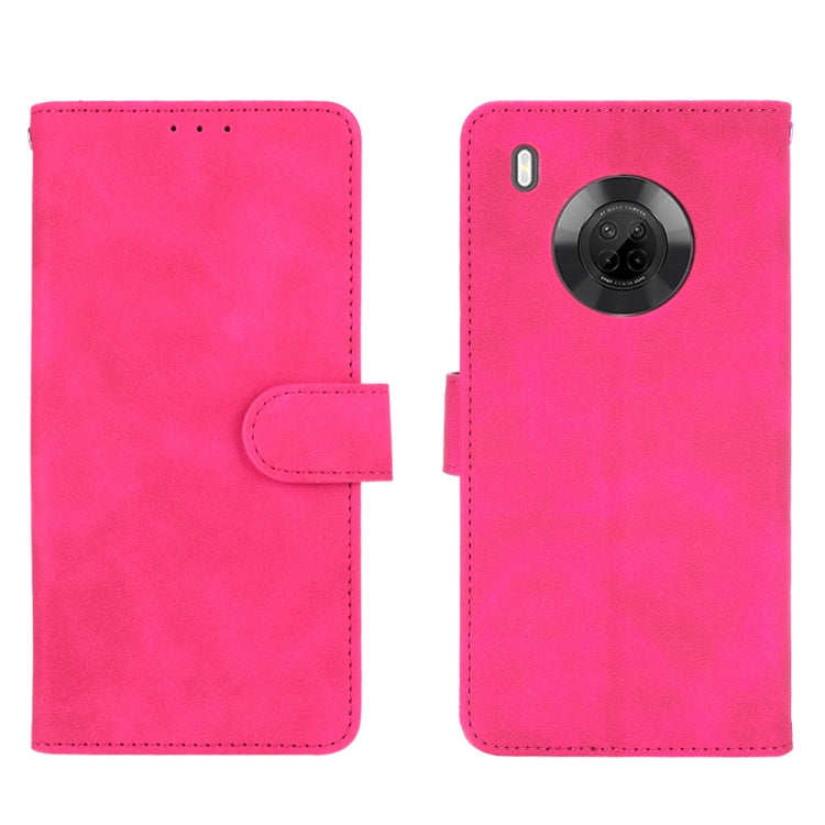 For Huawei Y9a Solid Color Skin Feel Magnetic Buckle Horizontal Flip Calf Texture PU Leather Case with Holder & Card Slots & Wallet