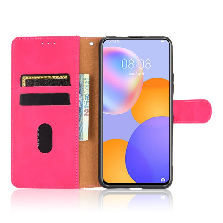 For Huawei Y9a Solid Color Skin Feel Magnetic Buckle Horizontal Flip Calf Texture PU Leather Case with Holder & Card Slots & Wallet