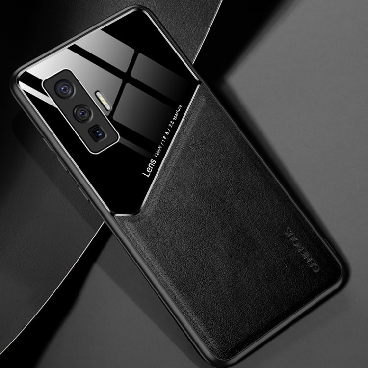 For vivo iQOO 5 Pro All-inclusive Leather + Organic Glass Protective Case with Metal Iron Sheet