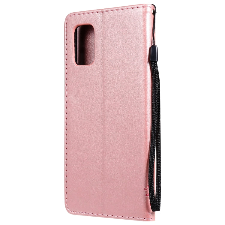 For Samsung Galaxy M51 Tree & Cat Pattern Pressed Printing Horizontal Flip PU Leather Case with Holder & Card Slots & Wallet & Lanyard