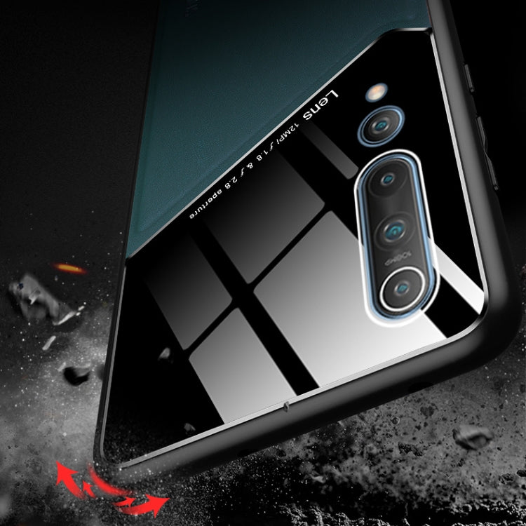 For Xiaomi Mi 10 All-inclusive Leather + Organic Glass Protective Case with Metal Iron Sheet