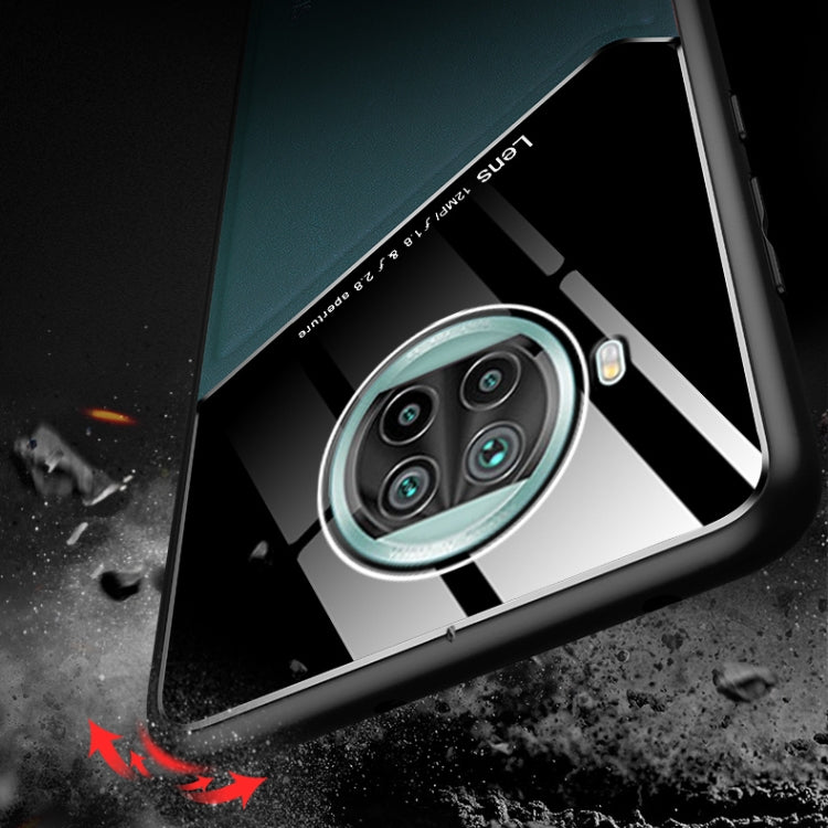 For Xiaomi Mi 10T Lite All-inclusive Leather + Organic Glass Protective Case with Metal Iron Sheet