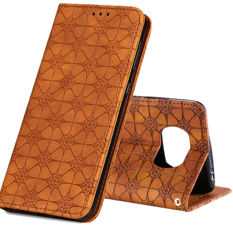 For Xiaomi Poco X3 NFC Lucky Flowers Embossing Pattern Magnetic Horizontal Flip Leather Case with Holder & Card Slots