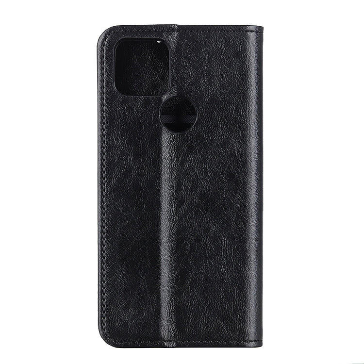 For OPPO A15 Magnetic Crazy Horse Texture Horizontal Flip Leather Case with Holder & Card Slots & Wallet