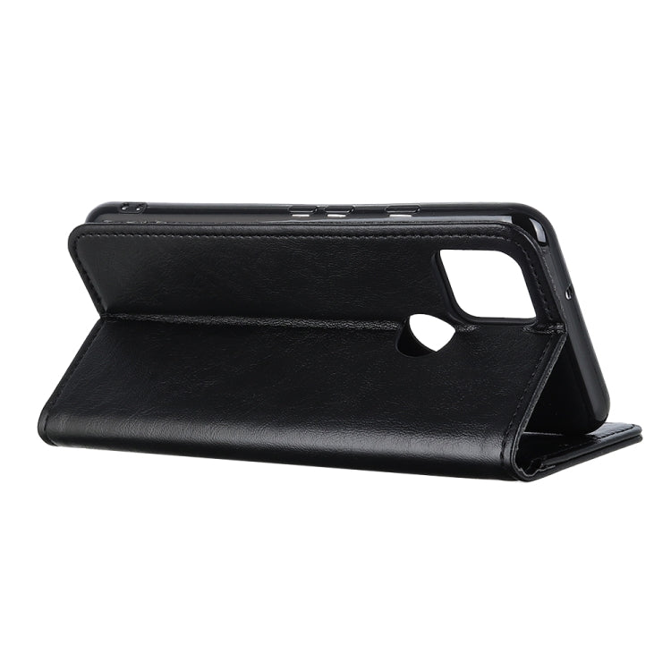 For OPPO A15 Magnetic Crazy Horse Texture Horizontal Flip Leather Case with Holder & Card Slots & Wallet