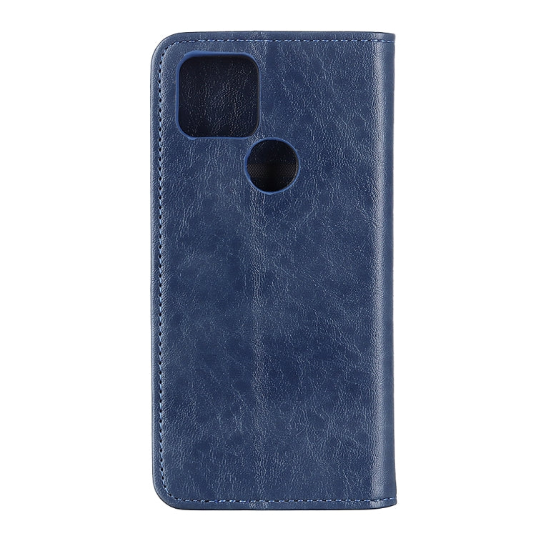 For OPPO A15 Magnetic Crazy Horse Texture Horizontal Flip Leather Case with Holder & Card Slots & Wallet